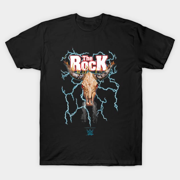 The Rock Lightning Bull Skull Logo T-Shirt by Holman